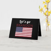 ブランドン行こうアメリカ国旗 カード (黄色い花)