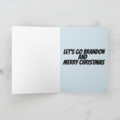 ブランドン行こう気持ち悪いバイデン 折りたたみ ホリデー カード (内部)