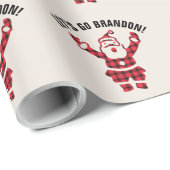 ブランドン行こう！おもしろいクリスマスのサンタ包み ラッピングペーパー (ロールコーナー)