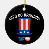 ブランドン行こう!クリスマス愛国的オーナメント セラミックオーナメント (正面)