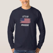 ブランドン行こう!メンズ長袖シャツ Tシャツ (正面)