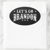 ブランドン行こう 楕円形シール (バッグ)