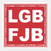 ブランドン行こう!F**kジョーバイデン氏LGB FJB スクエアシール (正面)