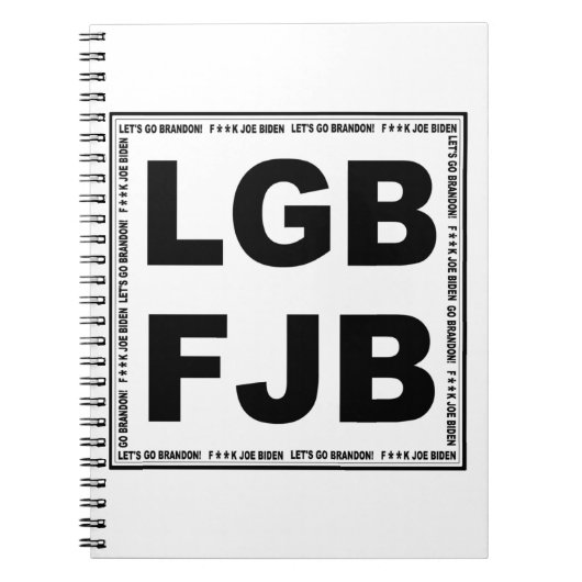 ブランドン行こう！F**kジョーバイデン氏LGB FJB ノートブック (正面)