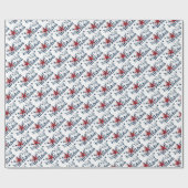 ブランドン赤と青のギフトラップを行こう ラッピングペーパー (フラット)