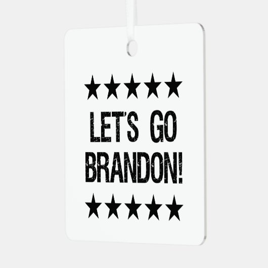 ブランドン黒文字と黒グランジ星に行こう メタルオーナメント (正面左)
