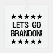 ブランドン黒文字と黒グランジ星に行こう メタルオーナメント (正面)