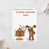 ブランドン、サーカスの強いクマ カード (正面/裏面インサイチュ)