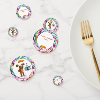 ブランドン、サーカスの強いクマ コンフェッティ