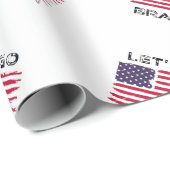 ブランドン・ジョー・バイデン氏動揺して国旗 ラッピングペーパー (ロールコーナー)