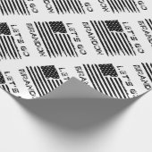 ブランドン・ジョー・バイデン氏動揺して国旗 ラッピングペーパー (角)