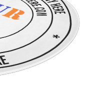 ブランド企業ロゴテキスト カッティングボードテンプレート カッティングボード (角)