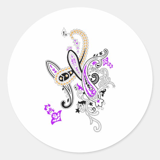 ブランド力を強化するクラシックRound Stickers ラウンドシール (正面)