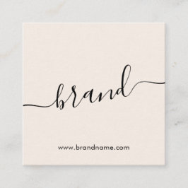 ブランド名のミニマルモダンリストニュートラルを追加 スクエア名刺