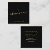 ブランド名のミニマルモダンリストブラックを追加 コーリングカード (正面/裏面)