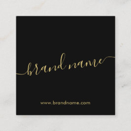 ブランド名のミニマルモダンリストブラックを追加 コーリングカード