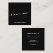 ブランド名のミニマルモダンリストブラックを追加 コーリングカード (正面/裏面)