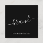 ブランド名のミニマルモダンリストブラックを追加 コーリングカード (正面)