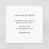 ブランド名のミニマルモダンリストホワイトを追加 コーリングカード (裏面)