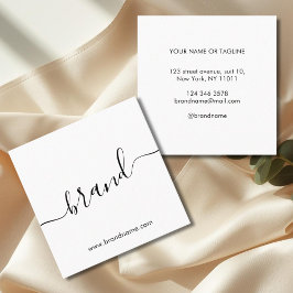 ブランド名のミニマルモダンリストホワイトを追加 コーリングカード