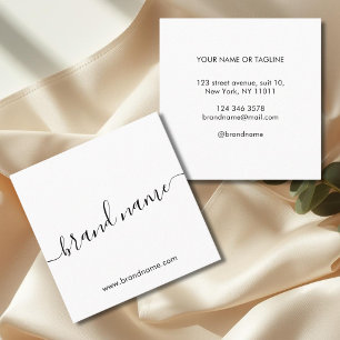 ブランド名のミニマルモダンリストホワイトを追加 コーリングカード