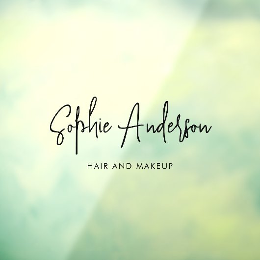 ブランド名の追加トレンディーモダンスクリプトカスタムの色 ウィンドウサイン (シート3)