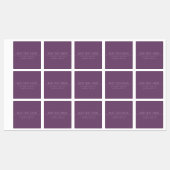 ブランド名またはビジネス名パープルモダン・マウーブ ラベル (シート)
