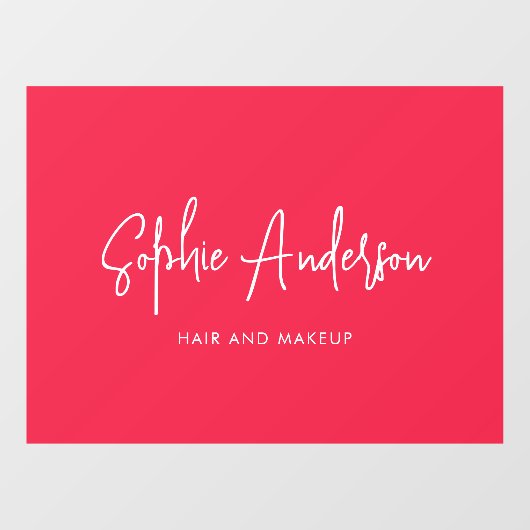 ブランド名をおしゃれに!モダンスクリプトカスタムカラー ウィンドウサイン (シート)