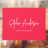 ブランド名をおしゃれに!モダンスクリプトカスタムカラー ウィンドウサイン (シート2)