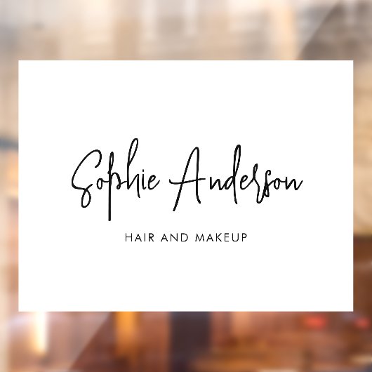 ブランド名をおしゃれに！モダンスクリプトカスタムカラー ウィンドウサイン (シート2)