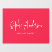 ブランド名をお好きなカラーでモダンなスクリプトにカスタマイズ ウィンドウサイン (シート)