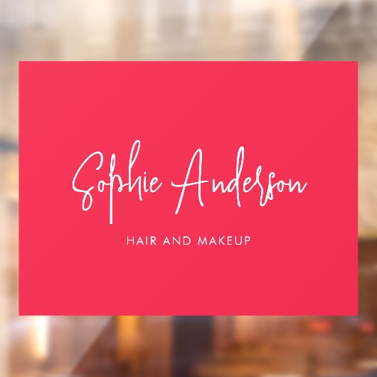 ブランド名をお好きなカラーでモダンなスクリプトにカスタマイズ ウィンドウサイン (シート2)