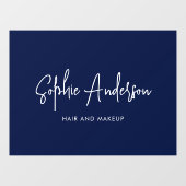 ブランド名をお好きなカラーでモダンなスクリプトにカスタマイズ ウィンドウサイン (シート)