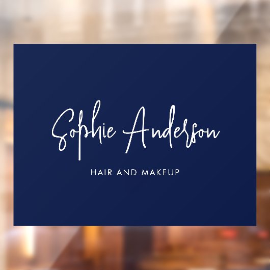 ブランド名をお好きなカラーでモダンなスクリプトにカスタマイズ ウィンドウサイン (シート2)