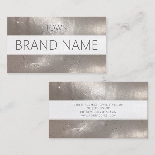 ブランド名メタリックスパークルファッションブロガー 名刺 (正面/裏面)