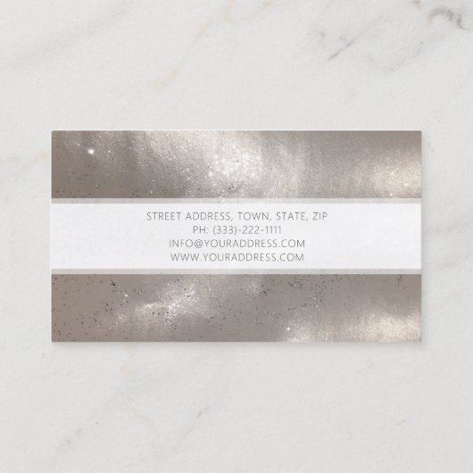 ブランド名メタリックスパークルファッションブロガー 名刺 (裏面)