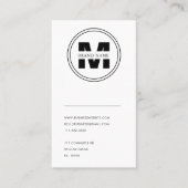 ブランド名モノグラムミニマリストQrコード 名刺 (正面)