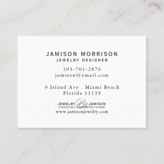 ブランド名白黒ビジネスプロフェッショナルアート 名刺 (裏面)