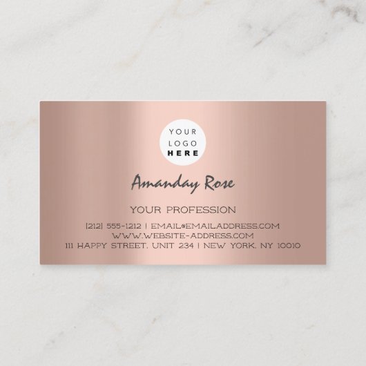 ブランド王室のバラプロフェッショナルクラウンフレームプリンセス 名刺 (裏面)