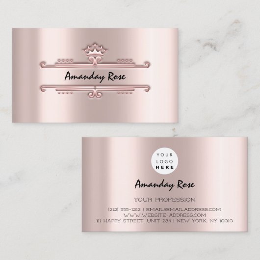 ブランド王室のバラプロフェッショナルクラウンフレーム赤面 名刺 (正面/裏面)