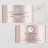 ブランド王室の名バラシルバーグレーフレーム 名刺 (正面/裏面)