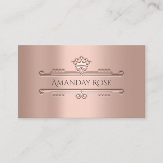 ブランド王室の名バラプロフェッショナルクラウンフレーム3D 名刺 (正面)