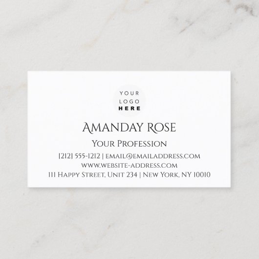 ブランド王室の名バラホワイトブルーネイビー 名刺 (裏面)