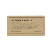 ブランド薄いグレーのクラフト縁ど原料ラベルを追加 ラベル (正面)