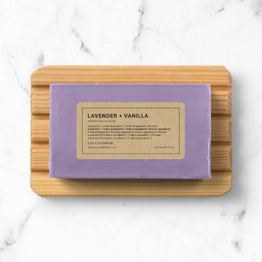 ブランド薄いグレーのクラフト縁ど原料ラベルを追加 ラベル