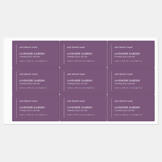 ブランド製品のカラー製品をカスタム追加する縦線 ラベル (シート)