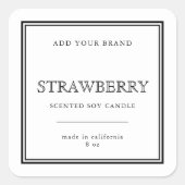 ブランド製品のクラシック黒い製品ラ縁どベルを追加する スクエアシール (正面)