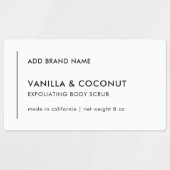 ブランド製品を追加する縦モダン線 ラベル (デザイン1)