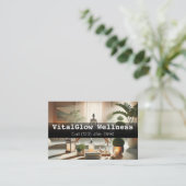 ブランド鮮やかを活性化するウェルネスビジネスカード 名刺 (スタンド正面)