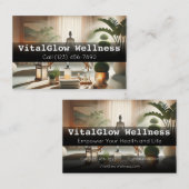 ブランド鮮やかを活性化するウェルネスビジネスカード 名刺 (正面/裏面)